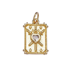 Gold Three of Swords Charm