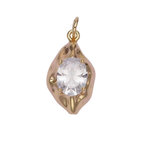 Large Molten Gold Clear Gemstone