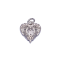 Silver Wing Heart Charm