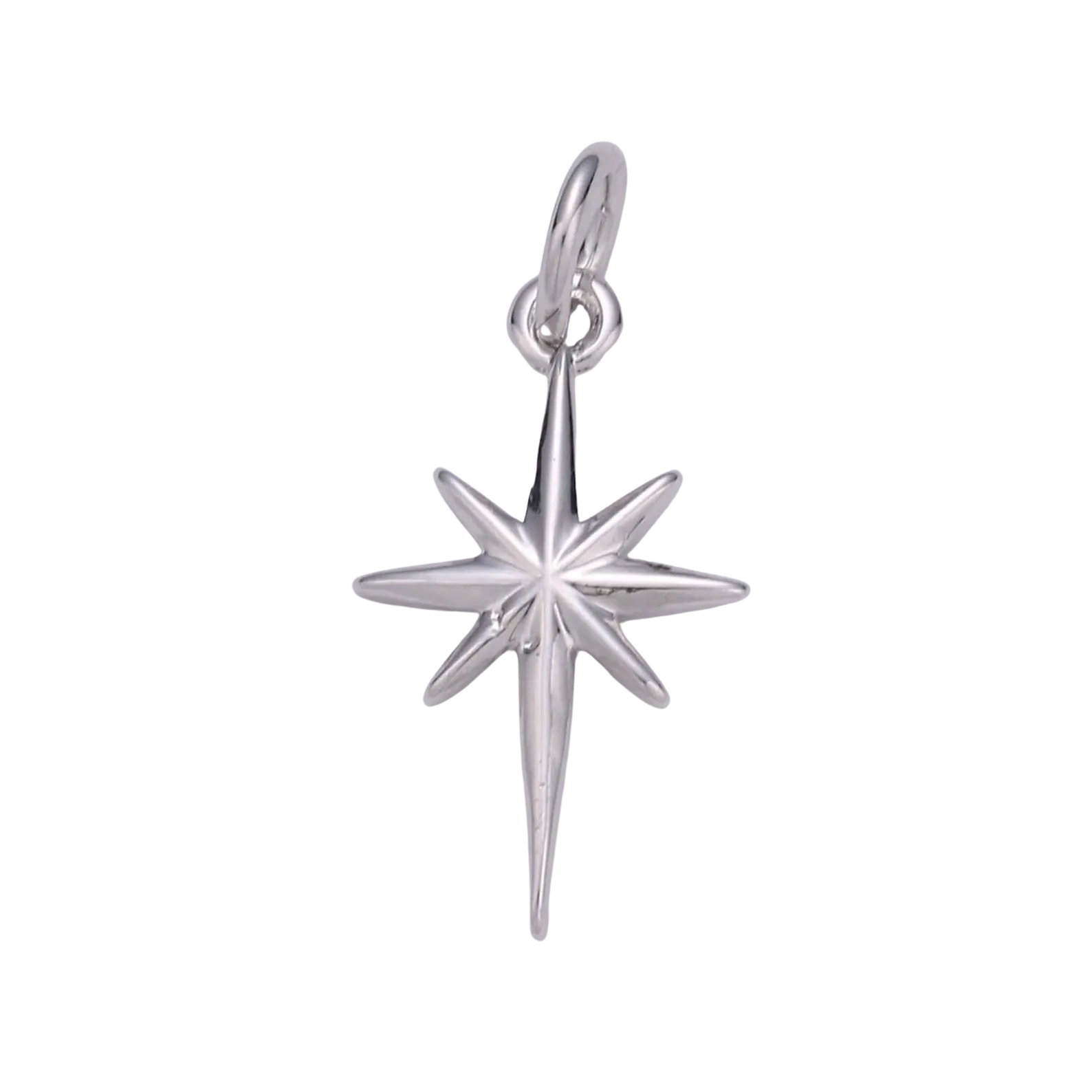 Silver North Star Charm