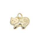 Engraved Cat Charm