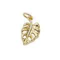 Gold Monstera Charm
