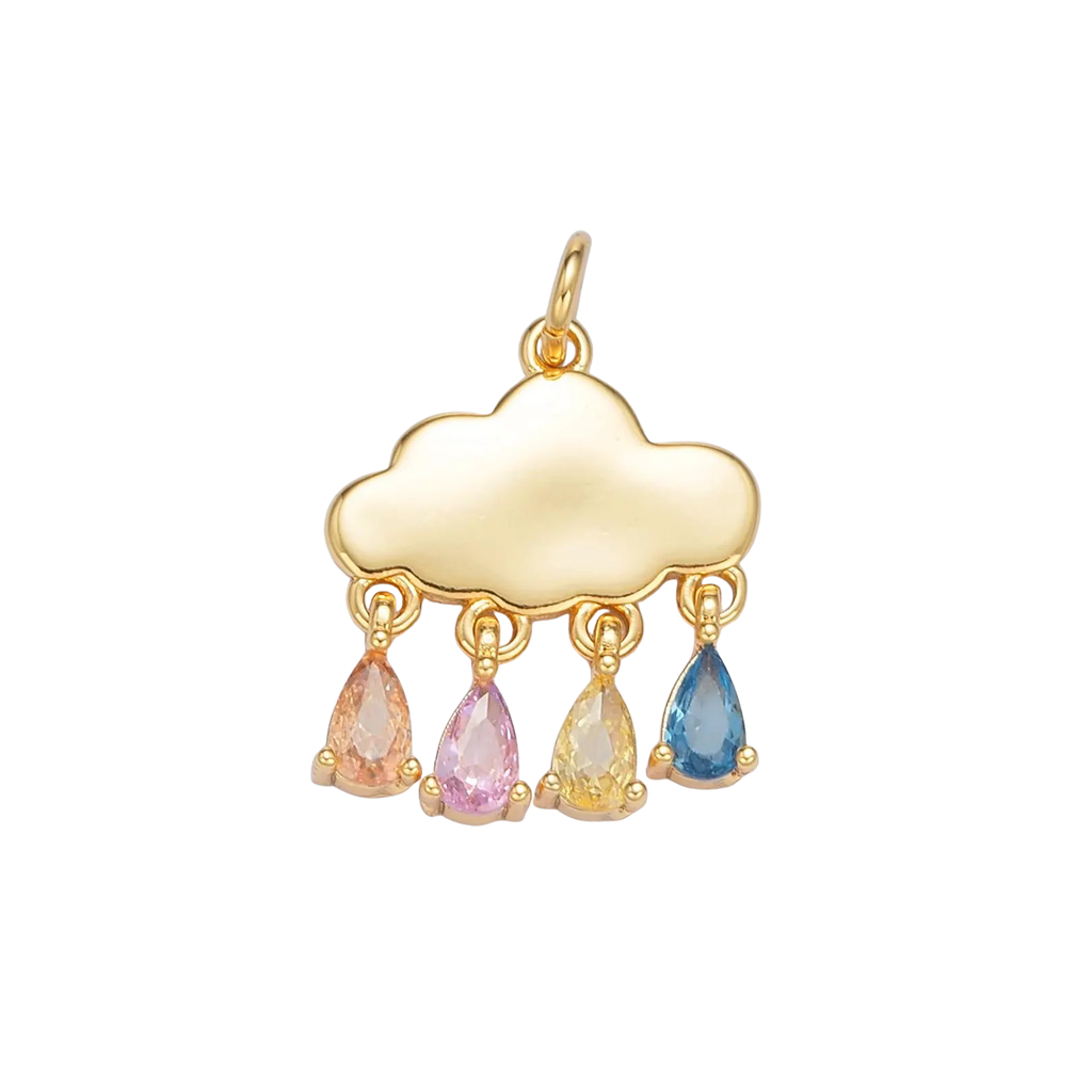 Gold Cloud Gemstone Charm
