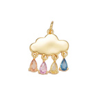 Gold Cloud Gemstone Charm