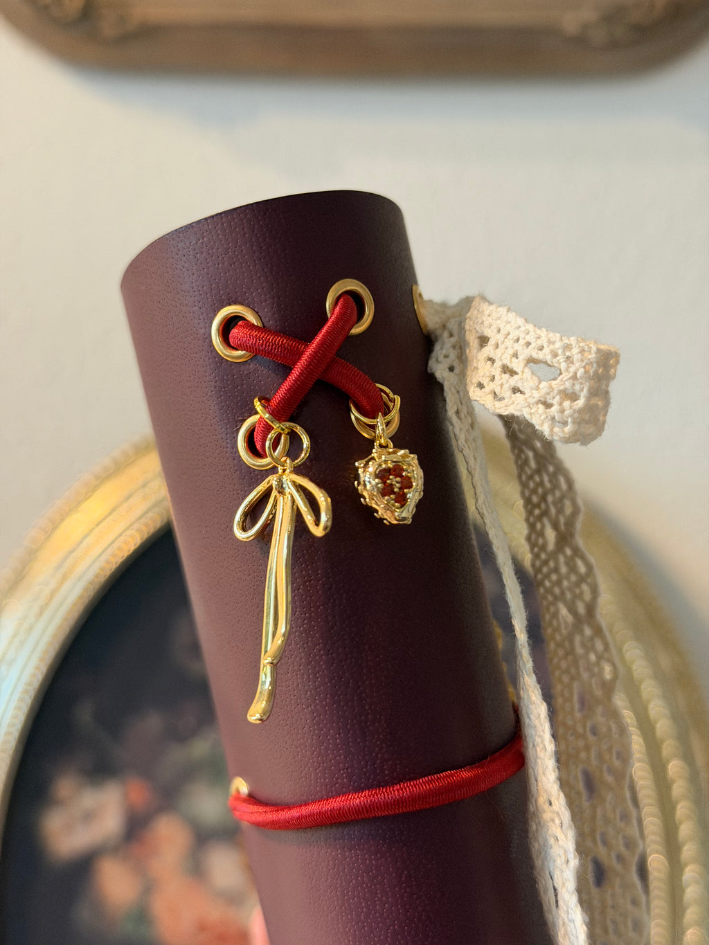 Rose Filigree ✦ A6 Trifold Bow