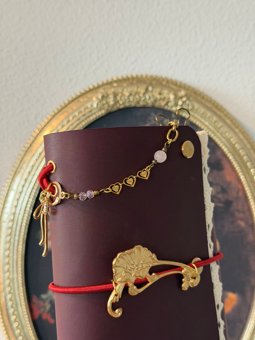 Brass Heart Charm Clip