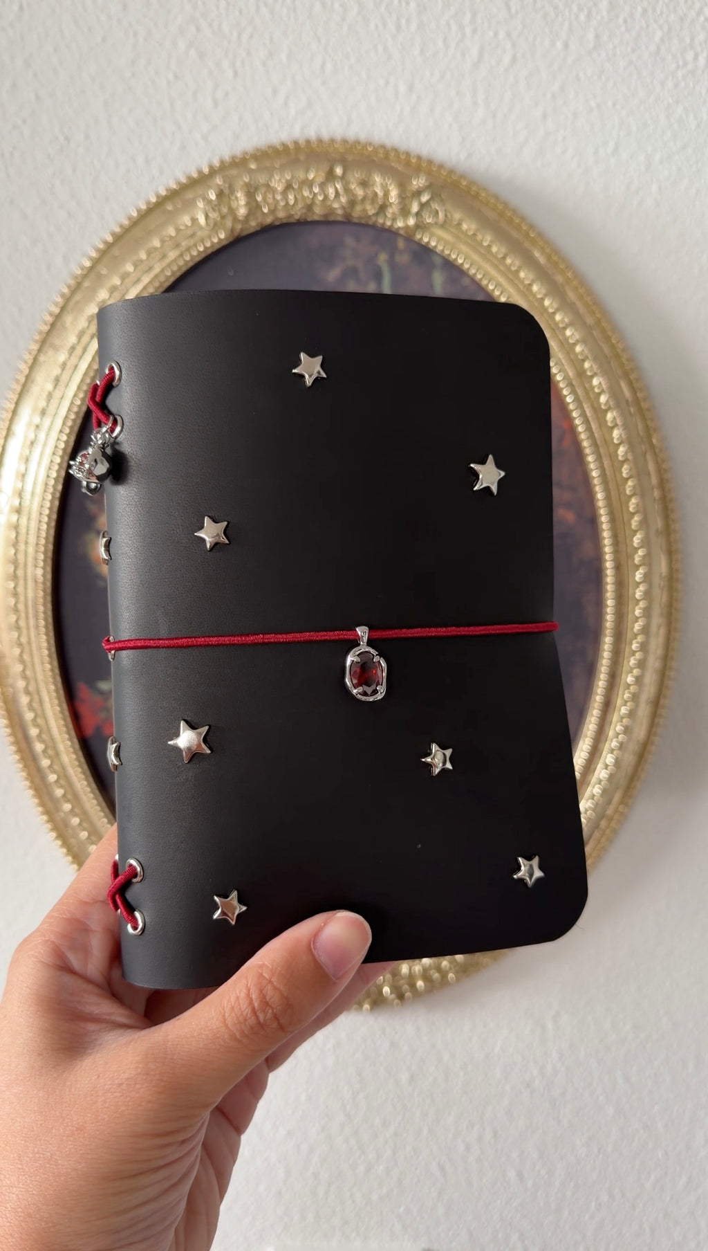 Silver Red Gem ✦ A6 Trifold Star