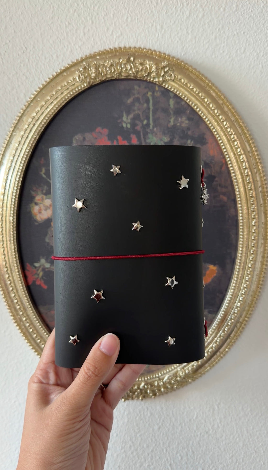 Silver Red Gem ✦ A6 Trifold Star