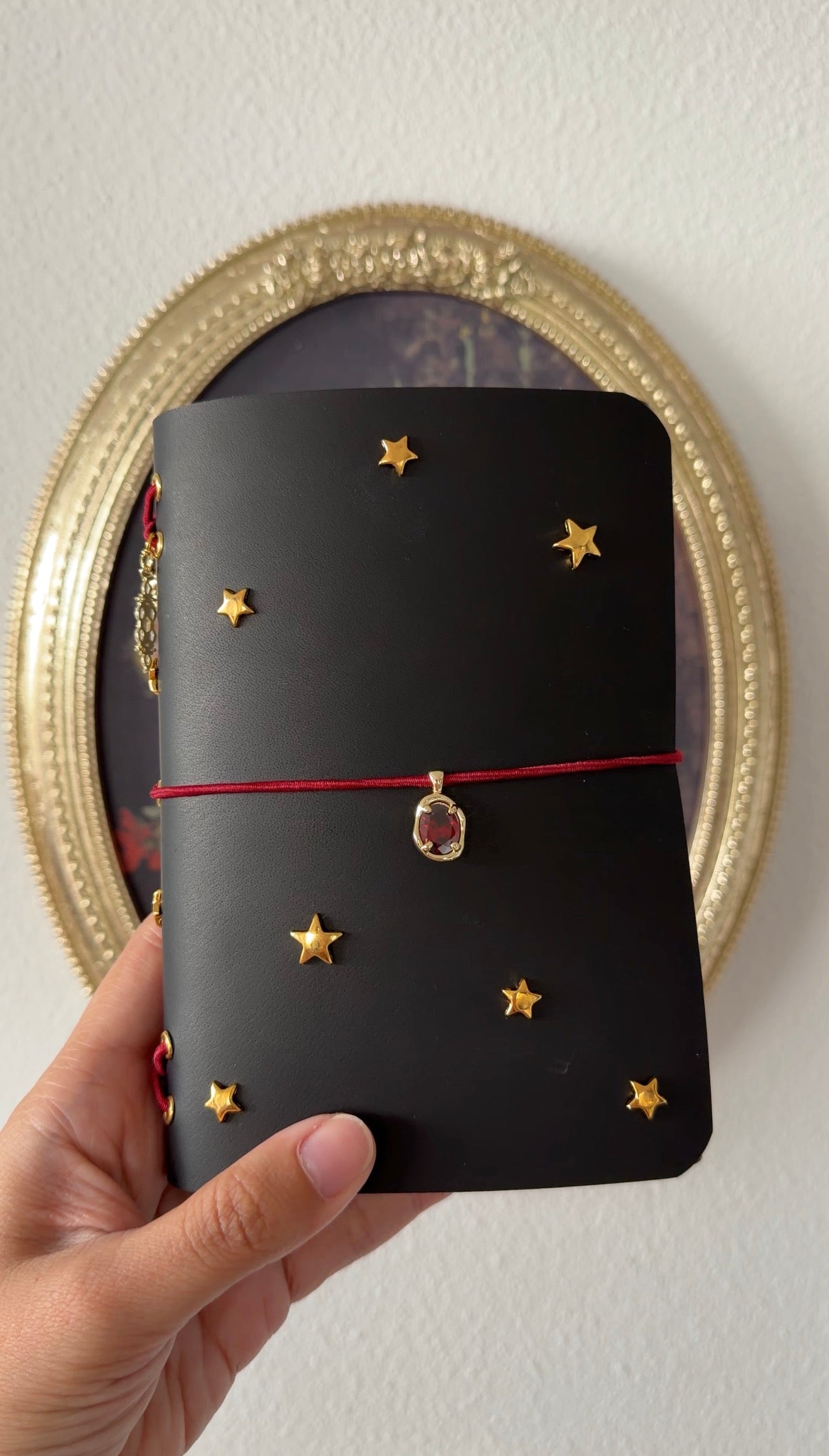 Gold Red Gem ✦ A6 Trifold Star
