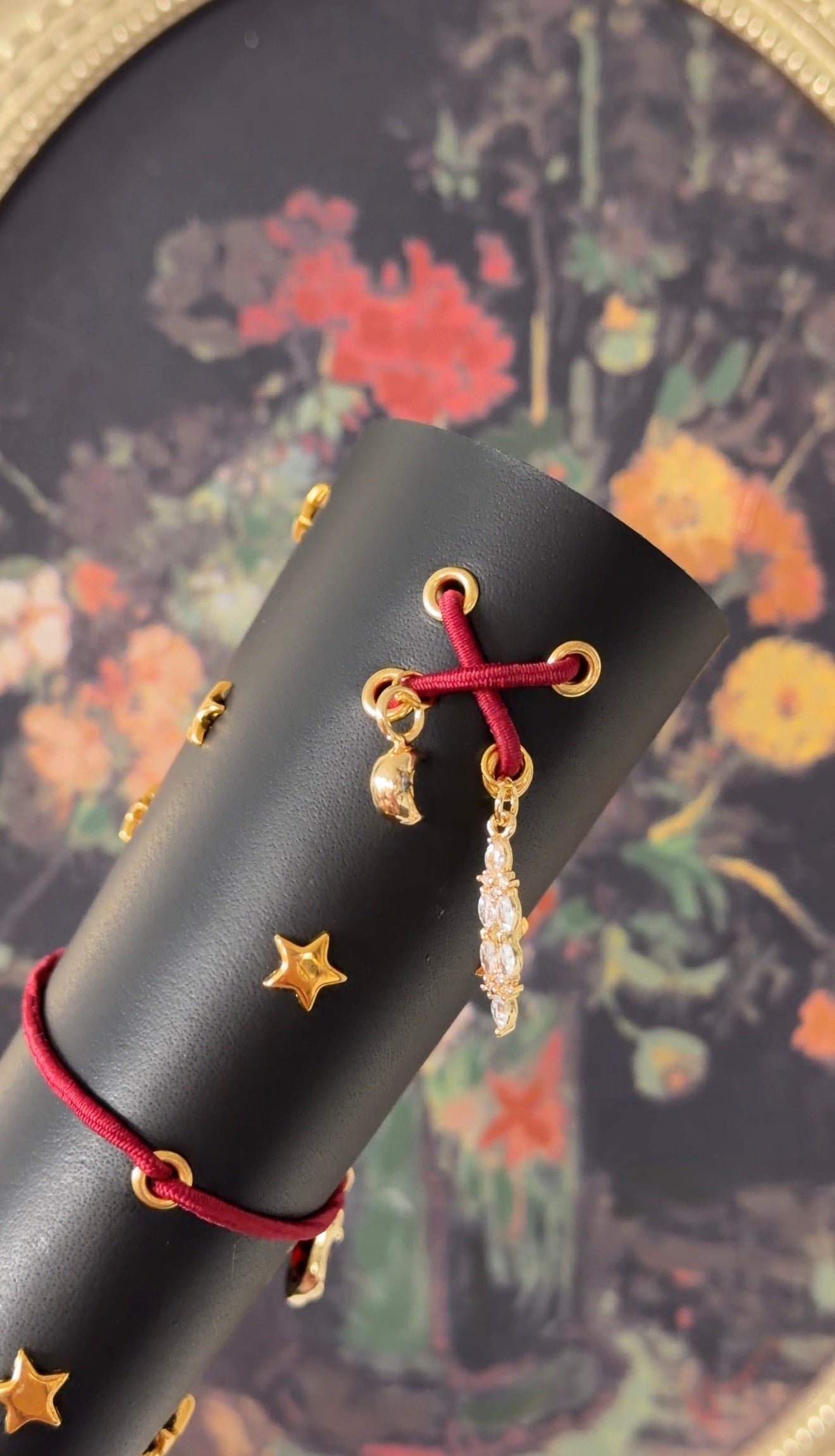 Gold Red Gem ✦ A6 Trifold Star