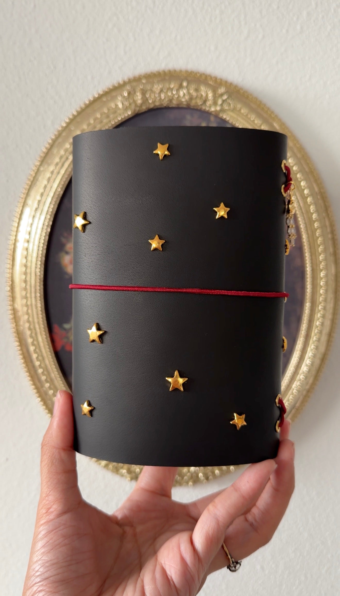Gold Red Gem ✦ A6 Trifold Star