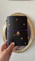 Gold Purple Gem ✦ A6 Trifold Star