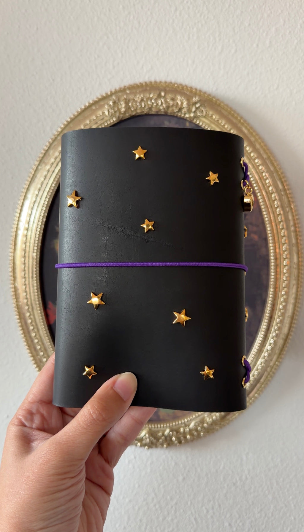 Gold Purple Gem ✦ A6 Trifold Star