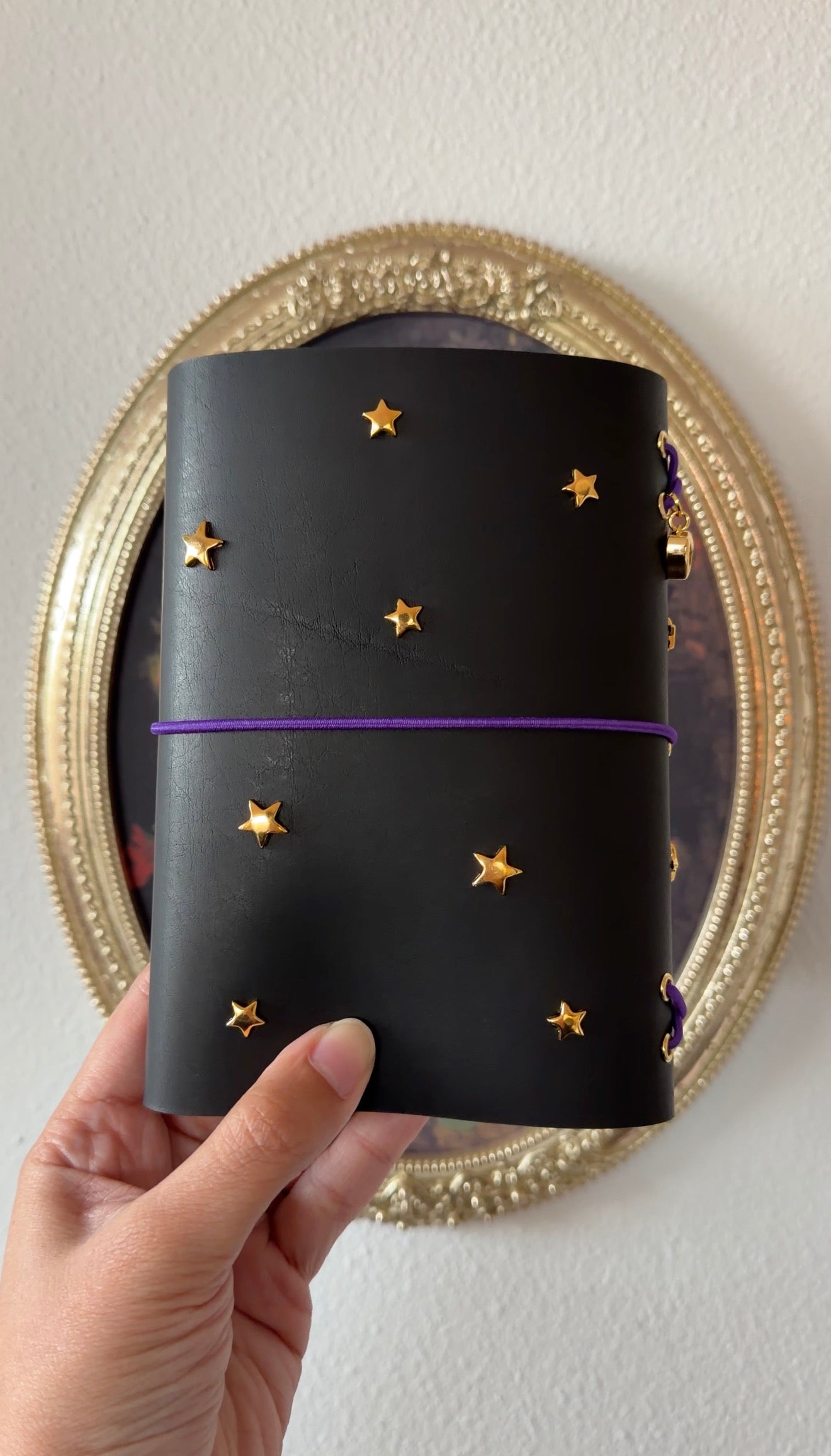 Gold Purple Gem ✦ A6 Trifold Star