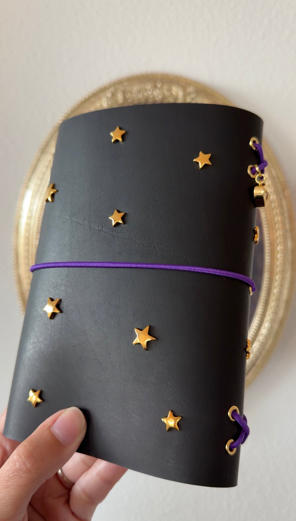Gold Purple Gem ✦ A6 Trifold Star