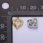 Silver Wing Heart Charm