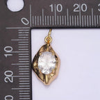Large Molten Gold Clear Gemstone