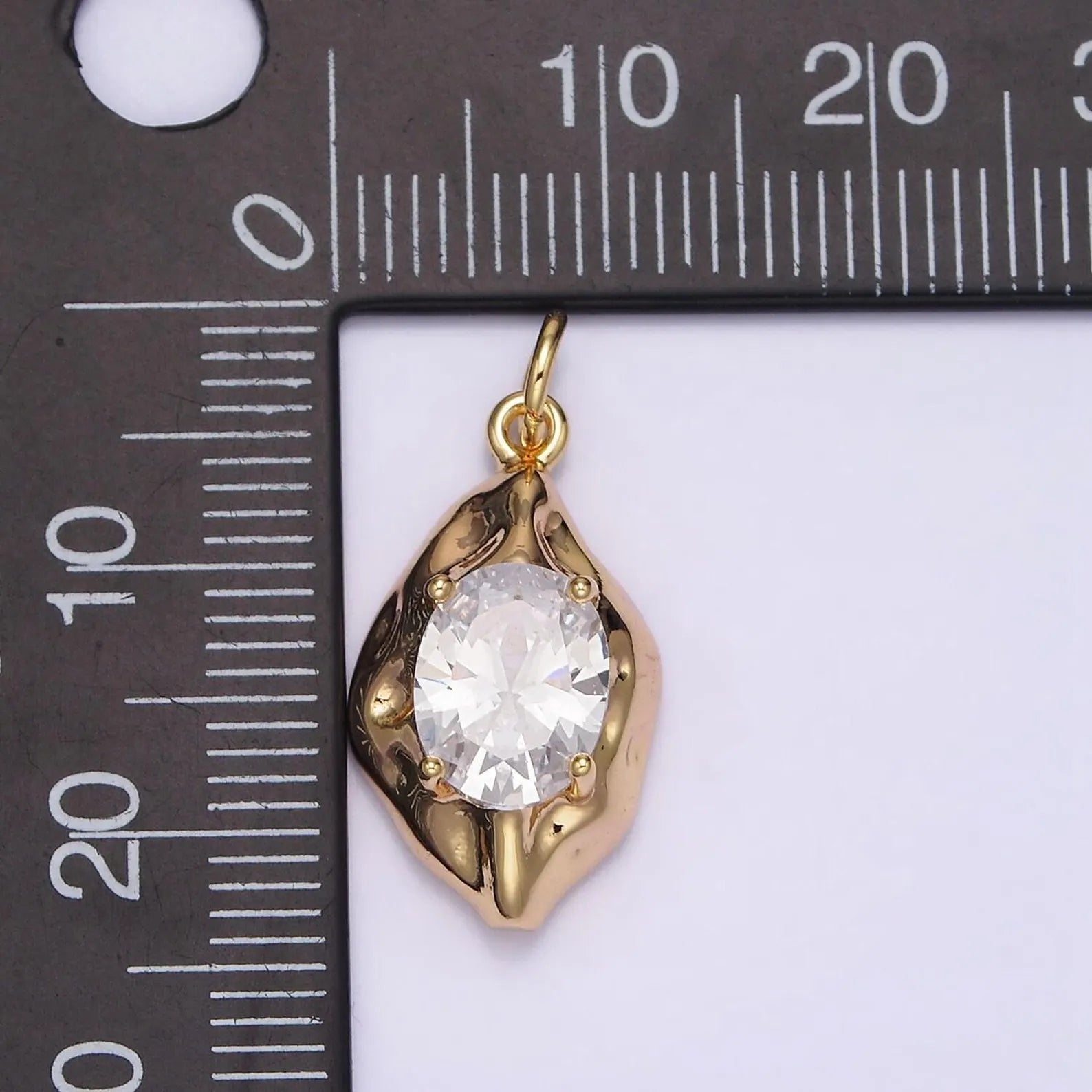 Large Molten Gold Clear Gemstone