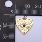 Gold Gemstone Evil Eye Charm