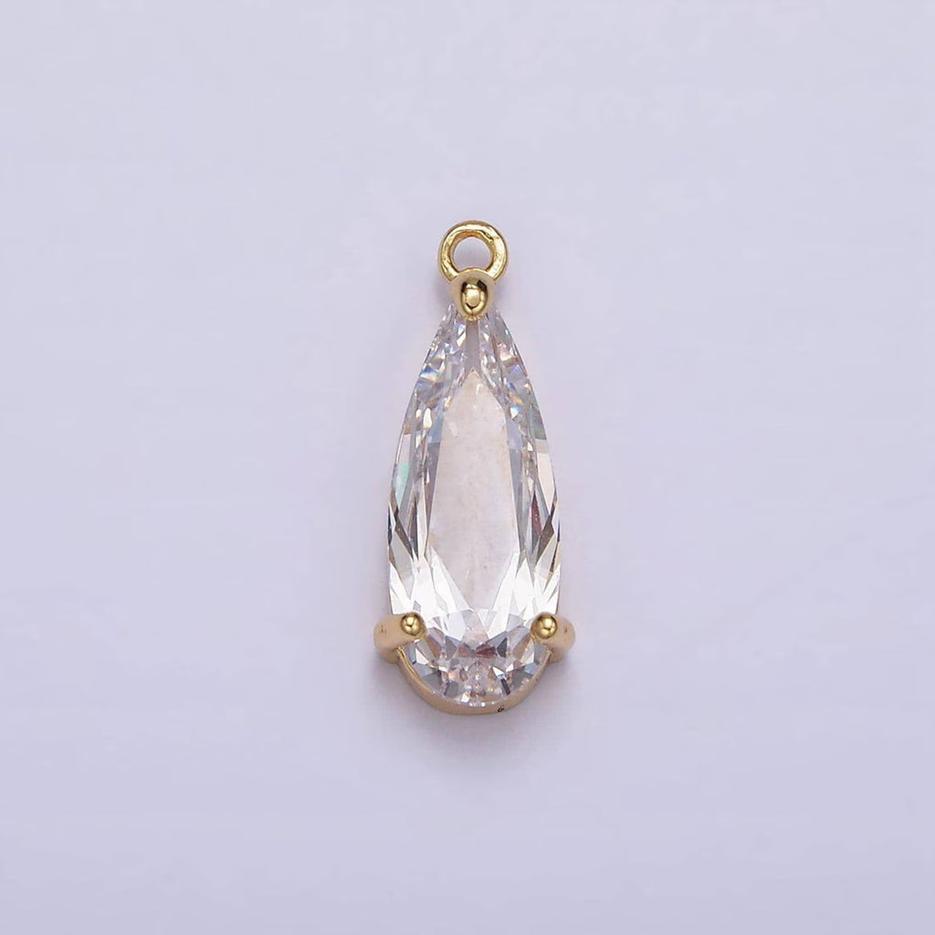 Large Gold Teardrop Charm