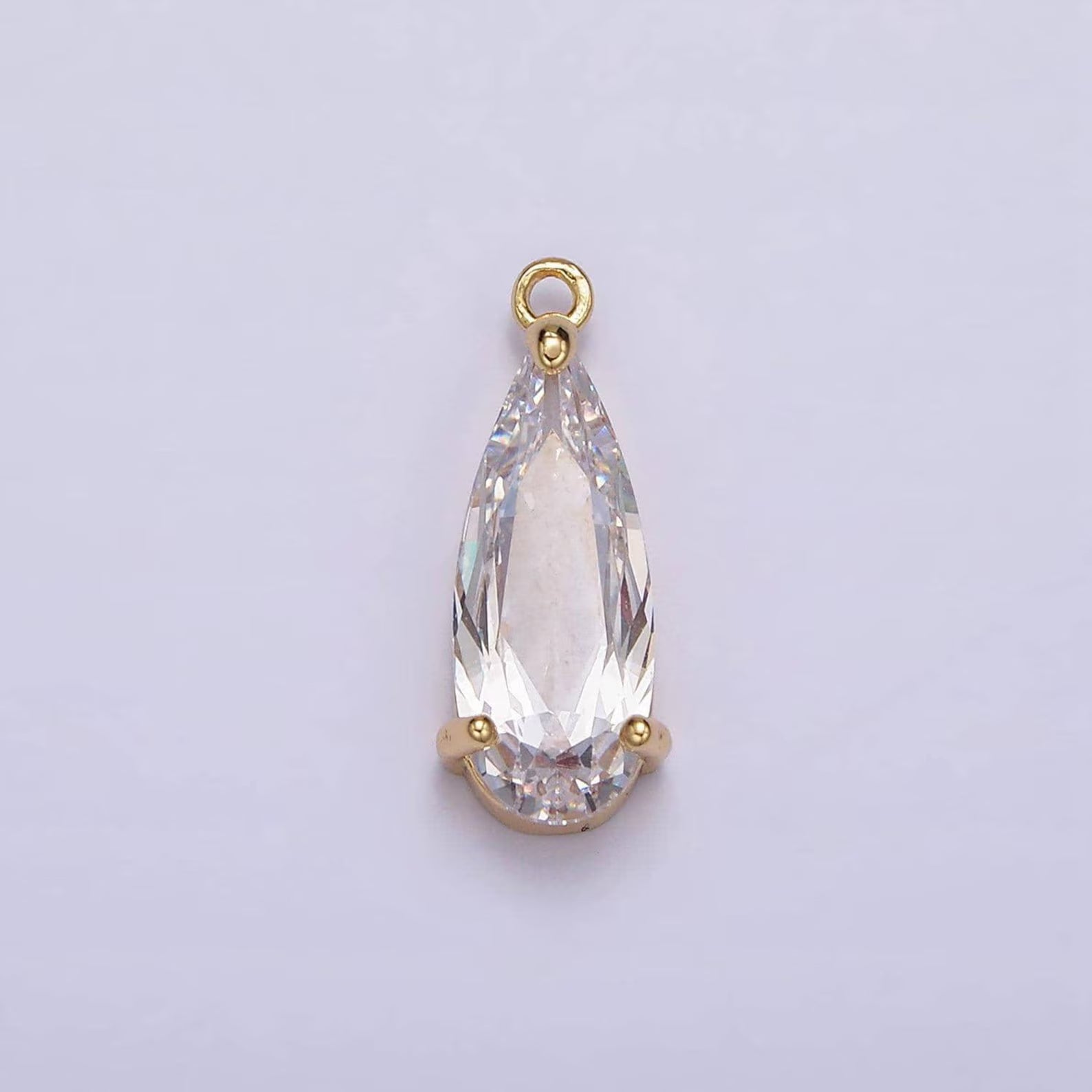 Large Gold Teardrop Charm