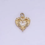 Gold Wing Heart Charm