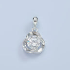 Clear Gemstone Sterling Silver Charm