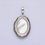 Silver Oval Pearl Locket