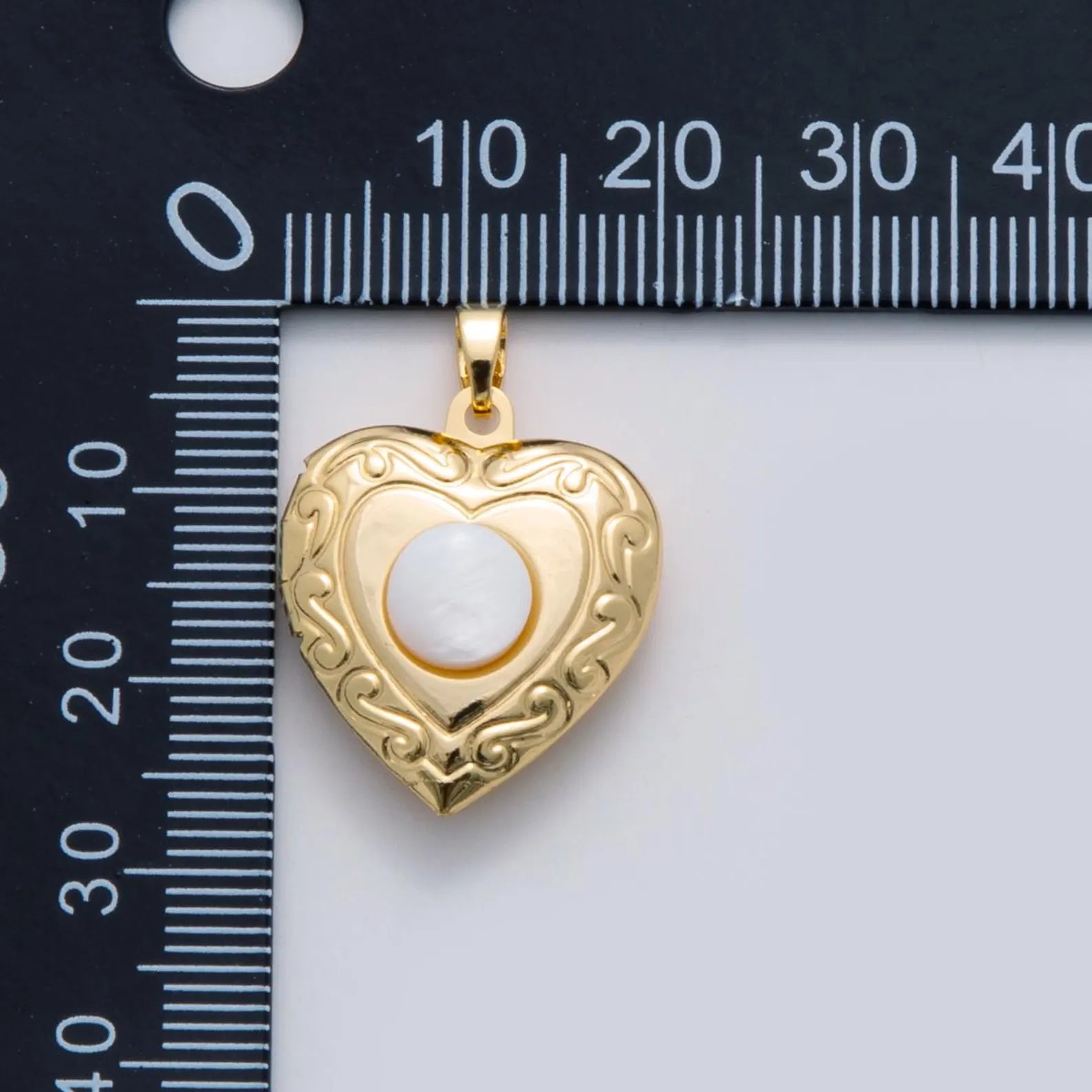 Gold Moon Pearl Locket