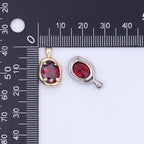 Silver Red Gemstone