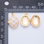 White Enamel Gold Locket