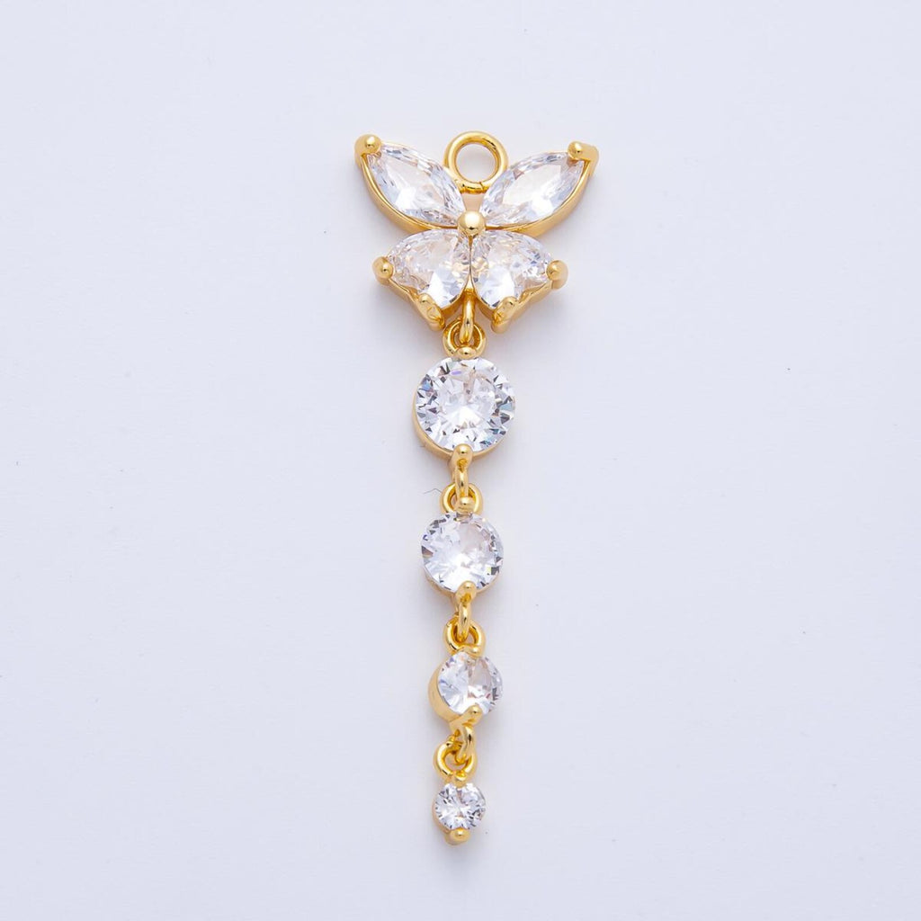 Butterfly Drop Cubic Zirconia