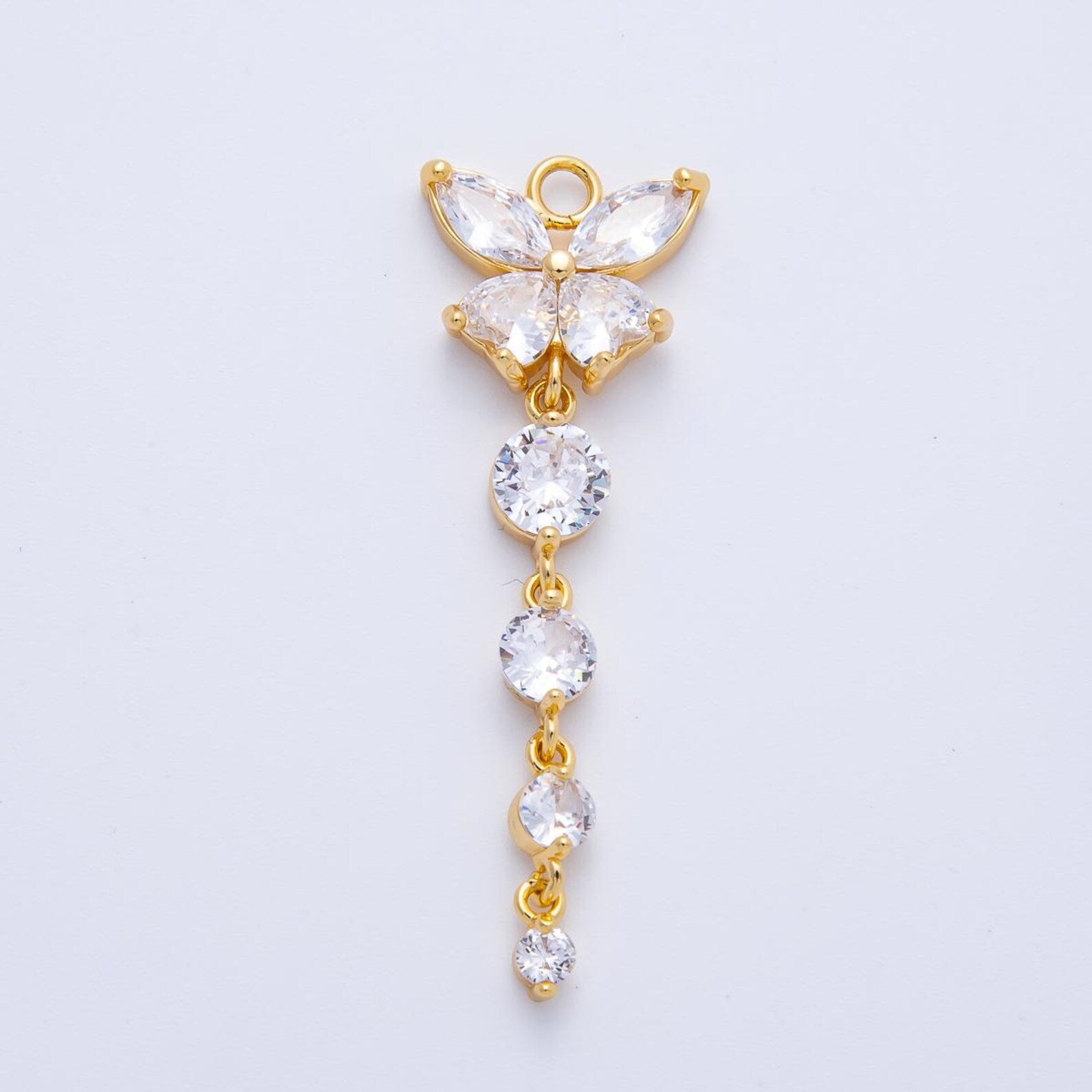 Butterfly Drop Cubic Zirconia