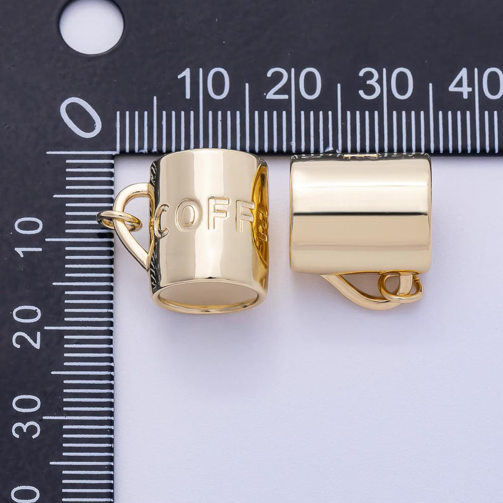 Gold Coffee Charm