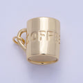 Gold Coffee Charm