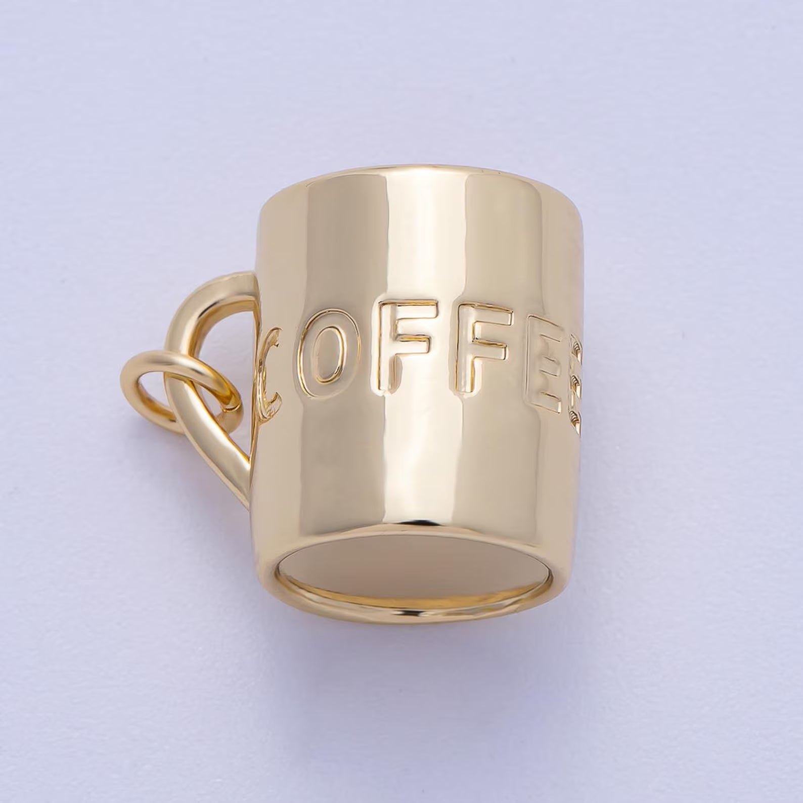 Gold Coffee Charm