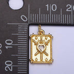 Silver Three of Swords Charm